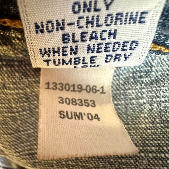 OLD NAVY 2000s Y2K Blue Denim Low Rise Flare Bootcut Jeans Womens 2 Boho Vintage - Picture 7 of 7